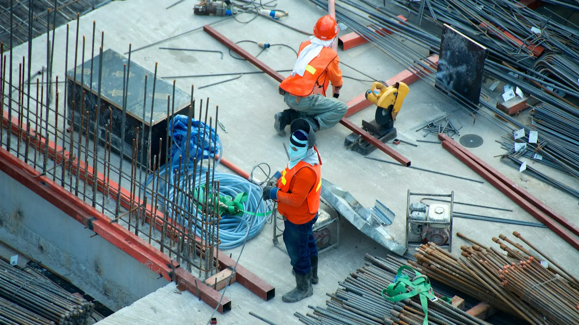 two men working