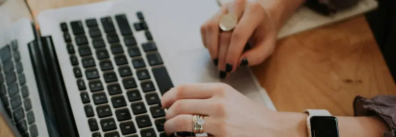 person using MacBook