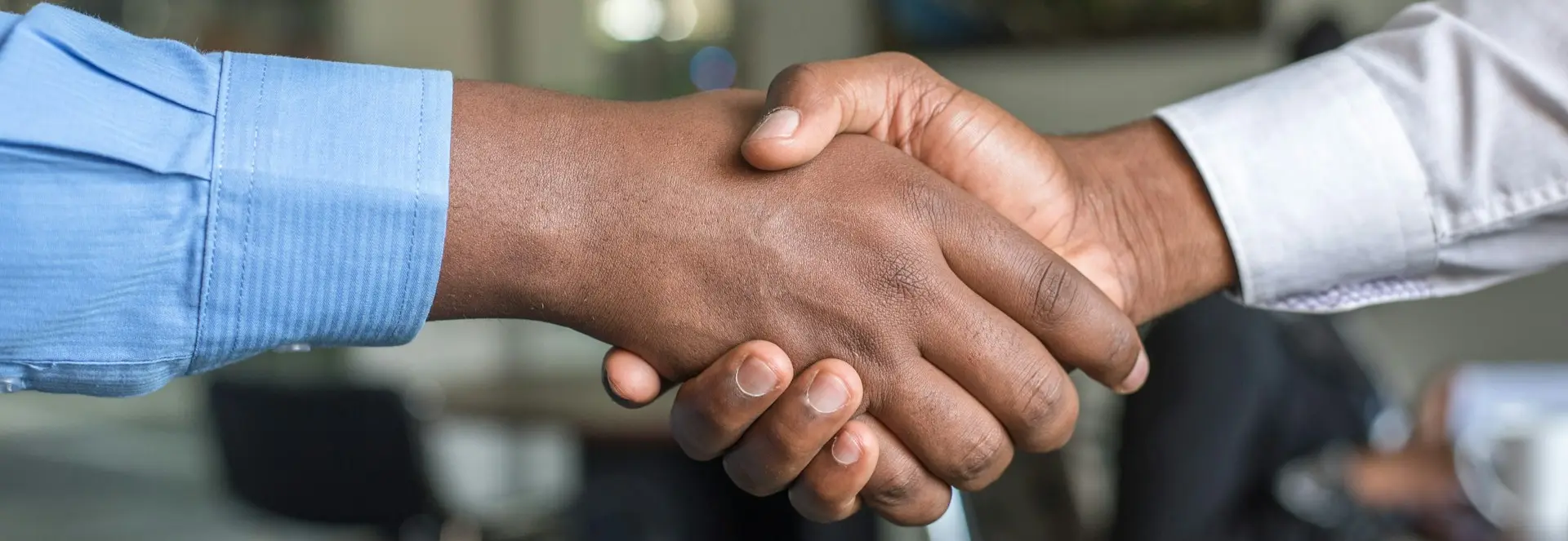 two people shaking hands